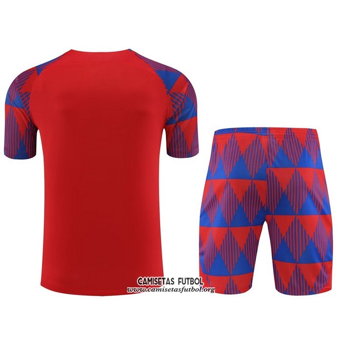 Chandal del Barcelona Manga Corta 2023/2024 Rojo - Pantalon Corto